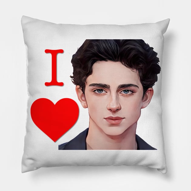 I love Timothee Chalamet Pillow by YourShopping