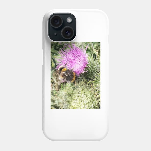 The Bee and Thistle bywhacky Phone Case by bywhacky