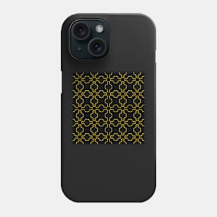 Yellow Chrysanthemum Light and Shadow Kaleidoscope pattern (Seamless) 8 Phone Case