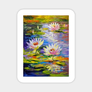 Water lilies in the pond Magnet