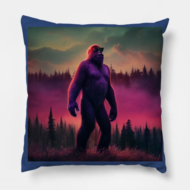 Dope Sasquatch in Nature Pillow by Grassroots Green