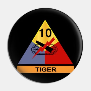 10th Armored Division - Tiger wo txt Pin