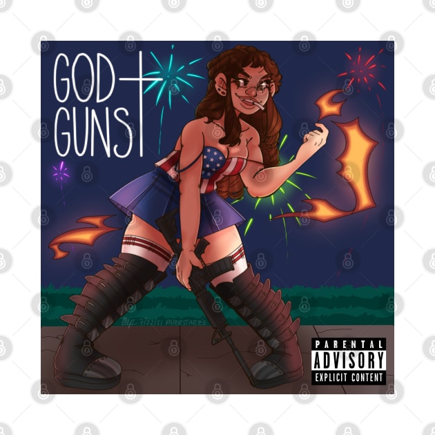 God + Guns bu Vera Stravinsky by paperstarzz