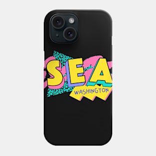 Seattle, Washington Retro 90s Logo Phone Case