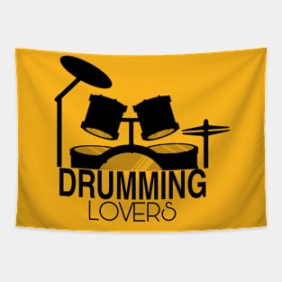 Funny Drummer Art For Men Women Drum Set Drumming Lovers Tapestry