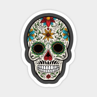 Off White Sugar Skull Graphic Design Magnet