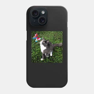 Cat and butterfly Phone Case