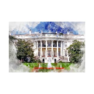 The White House in Washington DC Watercolor - 02 T-Shirt