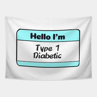 Diabetes Nametag - Teal Tapestry