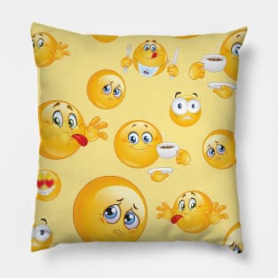 emoji pattern 2 Pillow