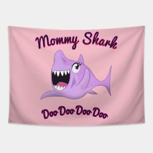 Mommy shark halloween day Tapestry