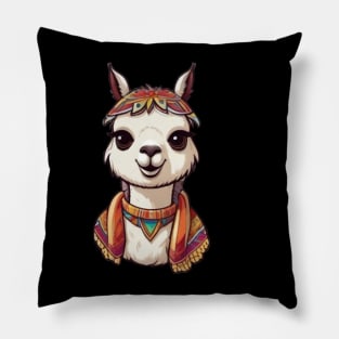 Funky Pretty Llama Pillow