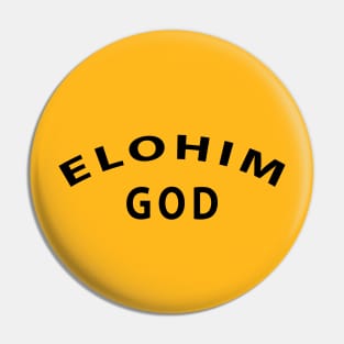 Elohim God Inspirational Christian Pin