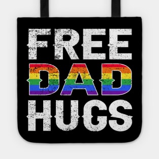 Free Dad Hugs Rainbow Lgbt Tote