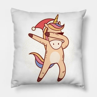 Unicorn Christmas Dab Pillow