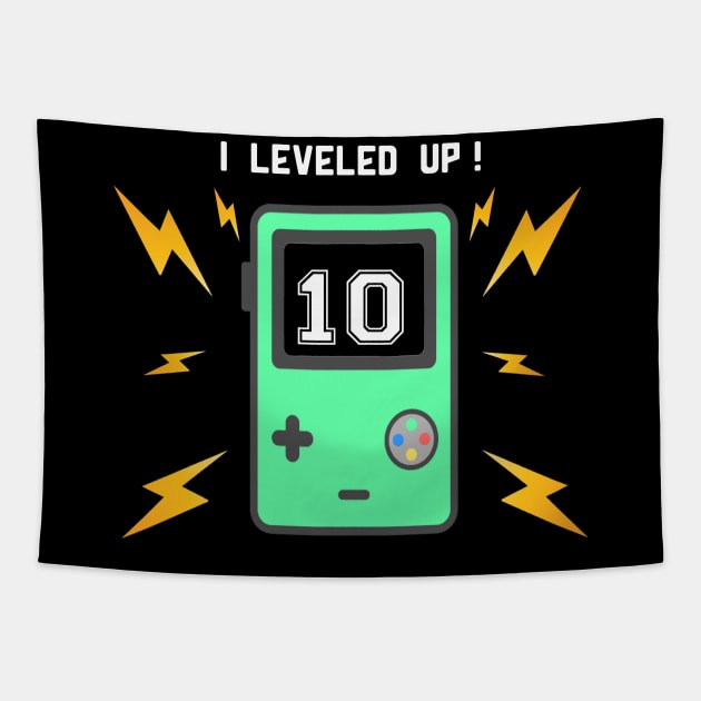 I leveled up 10 years old video games Tapestry by Flipodesigner