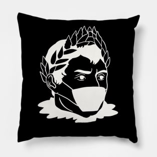 Caesar In Face Mask - Social Distancing Quarantine Drawing Pillow