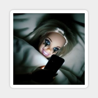 Creepy Doll at Midnight – Horror Aesthetic Art Meme Magnet