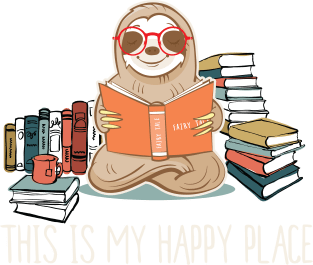 This Is My Happy Place Sloth Reading Magnet