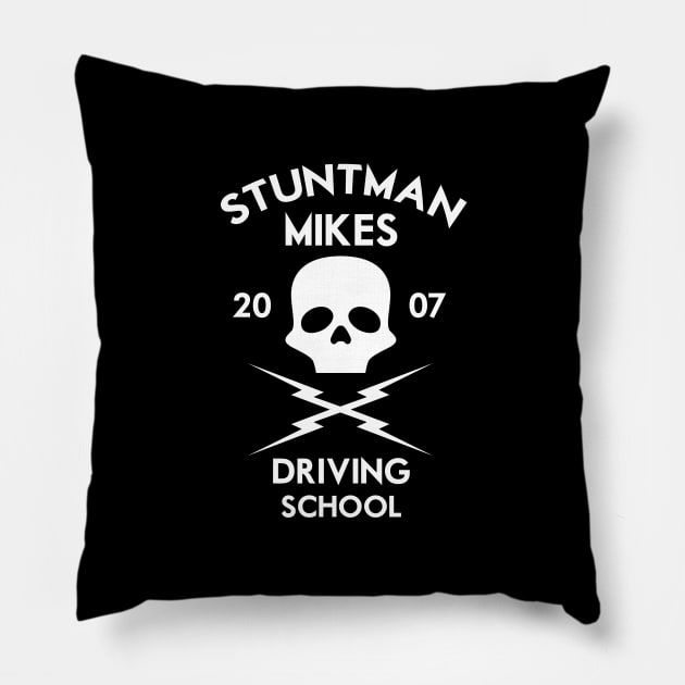 Stuntman Mike's Driving School Pillow by Woah_Jonny