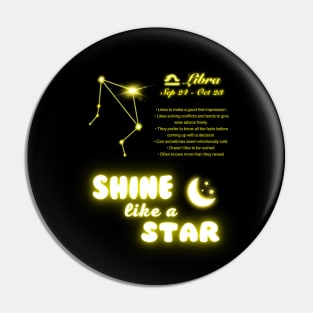 Shine Like A Star - Libra Pin