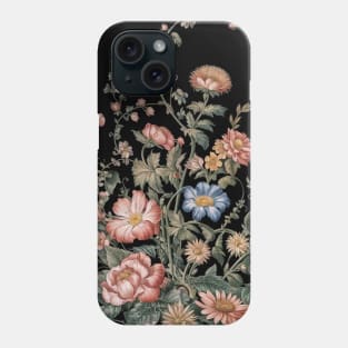 Cottagecore flower dark floral design Phone Case