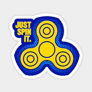 Fidget Spinner Just Spin It Azure/Yellow Magnet