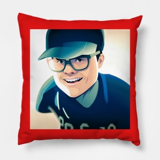 Baseball player illustration Pillow