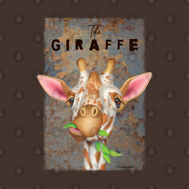 Funny Elegant Giraffe by Danny Gordon Art