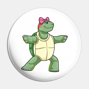 Turtle at Yoga Stretching Legs Pin