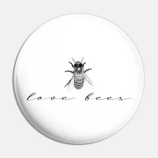 Bee Love Bees Spring Protect Honey Vegan Plants Save Earth Planet Pin