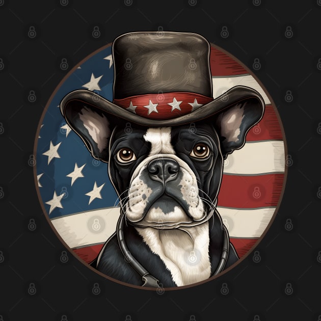 Patriotic Boston Terrier by NatashaCuteShop