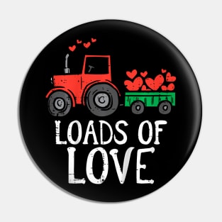 Loads Of Love Tractor Cute Valentines Day Truck Toddler Boys Pin