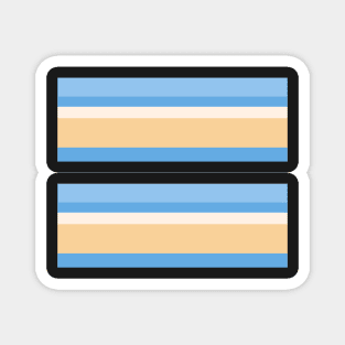 GROOVY RETRO BEACH PALETTE THEMED STRIPE PATTERN Magnet