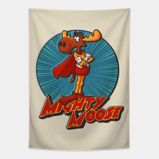 Mighty Moose Tapestry by Doc Multiverse Designs