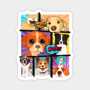 Cute Comic Dogs Magnet