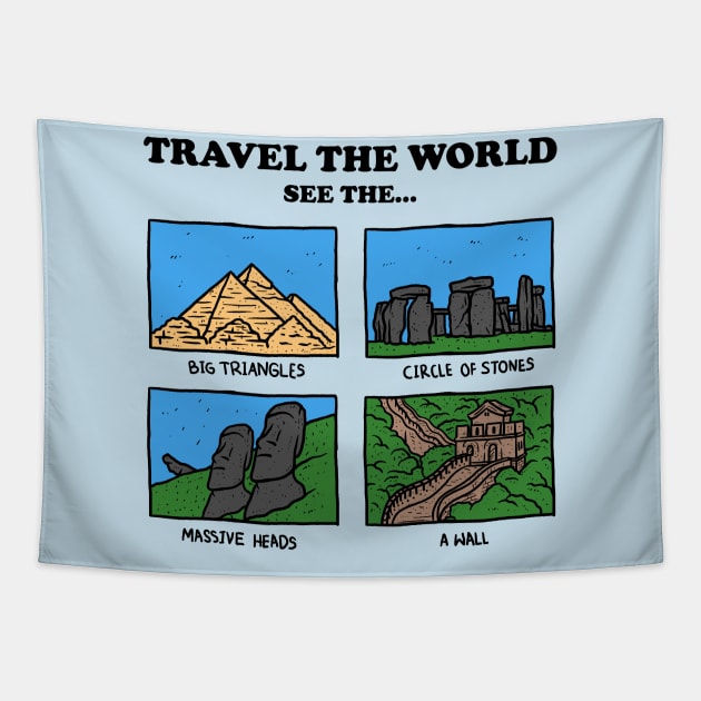 See The World (Silly Names) Tapestry by dumbshirts