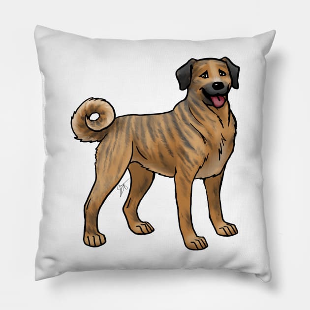 Dog - Anatolian Shepherd - Brindle Pillow by Jen's Dogs Custom Gifts and Designs