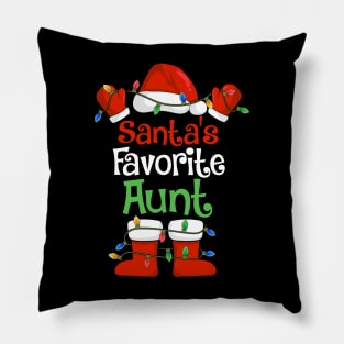 Santa's Favorite Aunt Funny Christmas Pajamas Pillow