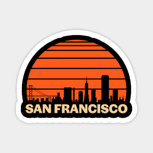 San Francisco California Skyline Magnet