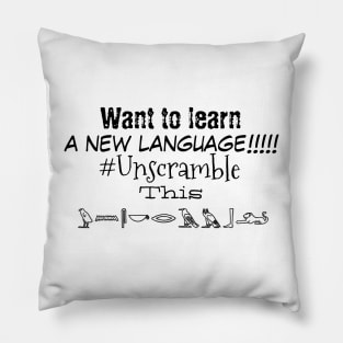 Unscramble funny t-shirt Pillow