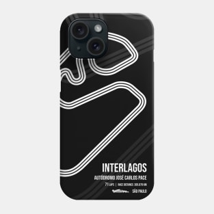 Interlagos Race Track (B&W) Phone Case