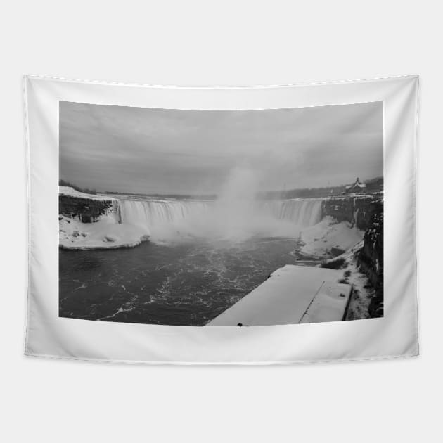 Niagara Falls in Black and White Tapestry by josefpittner