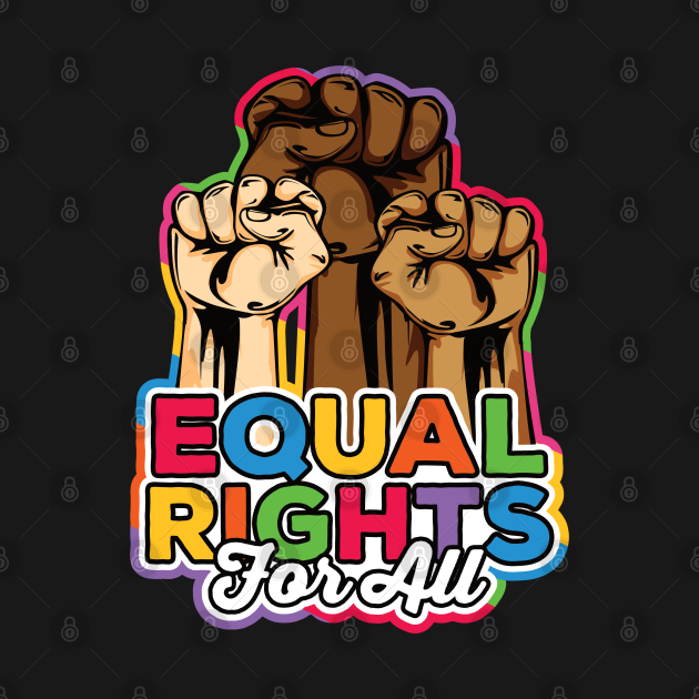 Disover Equal Rights For All Peace Love Equality Diversity - Equal Rights - T-Shirt