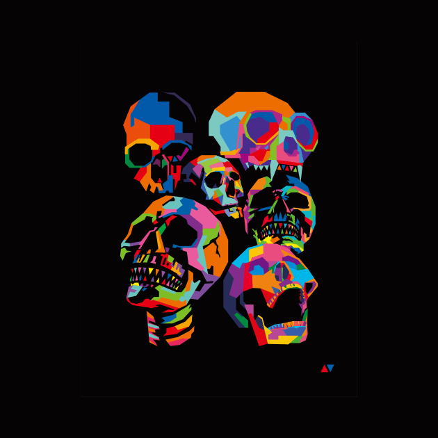 Skull Wpap Pop Art 016 by AhmadNusyirwan