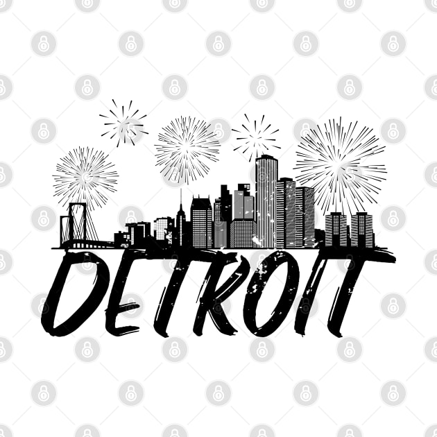 Detroit Skyline City by A-Buddies