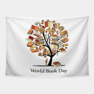 World Book Day Funny Bookworm Tapestry