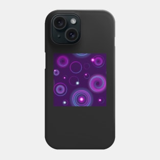 Neon Concentric Circles Phone Case