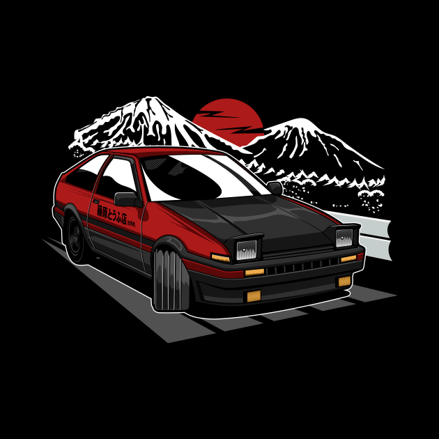 red  ae86 hachiroku by dipurnomo