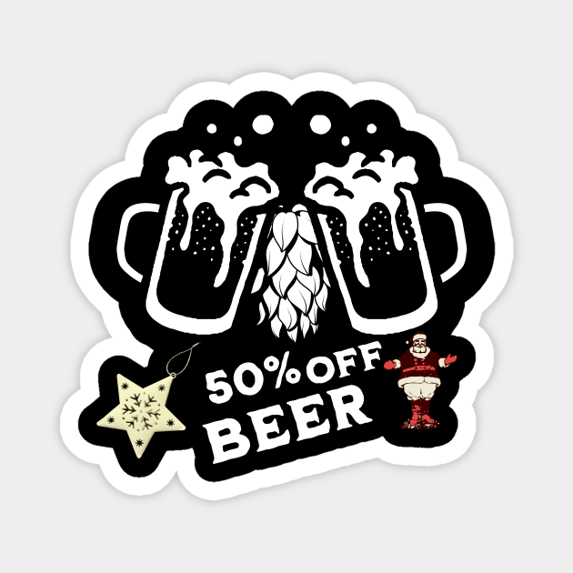 Beer, 50% Off Magnet by Meoipp